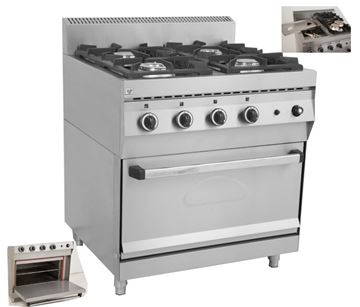 Εικόνα της Κουζίνα Υγραερίου 4 Εστιών και Φούρνος F GAS E400, North