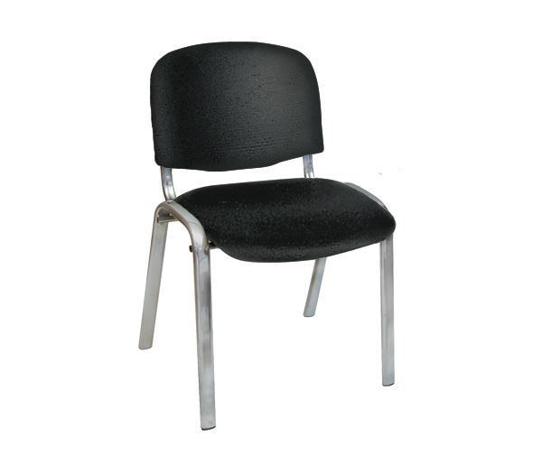 Εικόνα της Καρέκλα επισκέπτη SIGMA Μαύρα χωρίς μπράτσα, συσκευασία 6 τεμαχίων