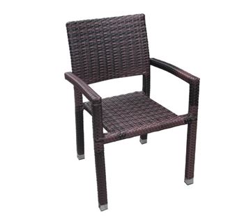 Εικόνα της Πολυθρόνα dining CORNER, Wicker Rocky Brown