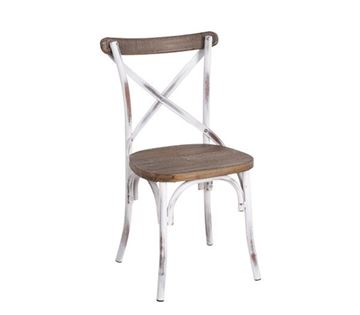 Εικόνα της Καρέκλα Destiny Wood, Antique White Ε5189,80