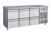 Εικόνα της Ψυγείο Πάγκος Συντήρηση με 3 συρταριέρες GN με Ψυκτικό Μηχάνημα, 185 cm