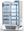 Εικόνα της Ψυγείο Θάλαμος Συντήρηση με 2 πόρτες με Τζάμι και Ψυκτικό Μηχάνημα κάτω, 140x76 cm