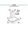 Εικόνα της Απορροφητήρας Κουζίνας Τοίχου CAMINO 90Τ 