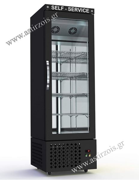 Εικόνα της Ψυγείο Βιτρίνα Θάλαμος Μαύρος Συντήρηση, Mε 1 Πόρτα, Με Μηχάνη, Διάσταση 66x70x215 cm