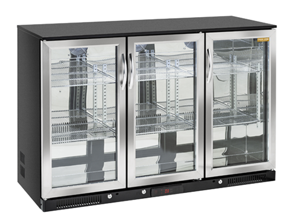 Εικόνα της Ψυγείο Back Bar με 3 Ανοξείδωτες Ανοιγόμενες Πόρτες Επιτραπέζιο, 135 cm 320 lt