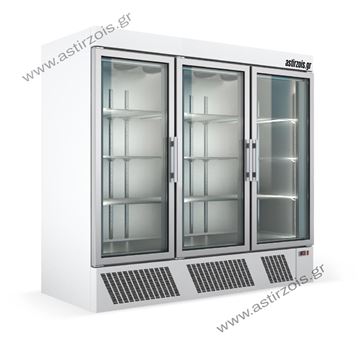 Εικόνα της Ψυγείο Θάλαμος Βιτρίνα Συντήρηση με 3 Πόρτες και Ψυκτικό Μηχάνημα κάτω
