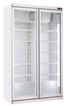 Εικόνα της Ψυγείο Βιτρίνα Διπλή, με Ανοιγόμενες Πόρτες, 112 cm 1050 lt
