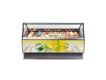 Εικόνα της Βιτρίνα χύμα παγωτού Premium 1.67 m για 18 λεκάνες, GAIA 18 [JX] CRYSTAL
