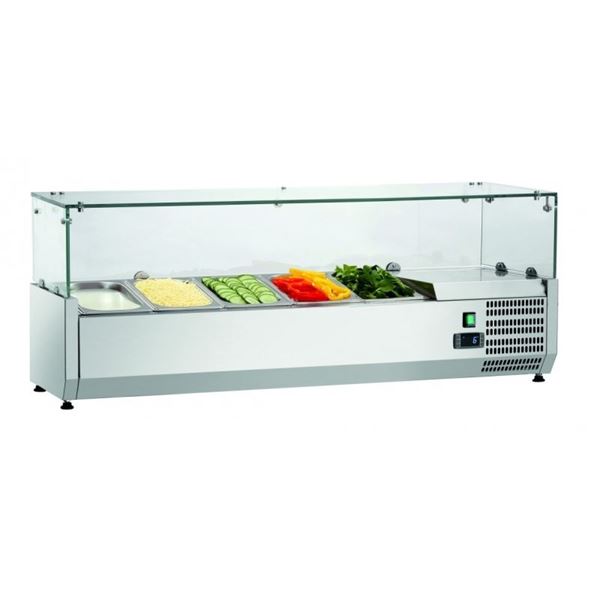 Εικόνα της Ψυγείο Βιτρίνα Σαλατών Επιτραπέζιο, 1.20 m, SAL 1200-33